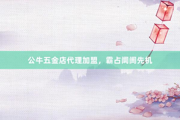 公牛五金店代理加盟，霸占阛阓先机